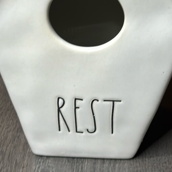 Rae Dunn by Magenta Collection Artisan REST Birdhouse with Nest Graphic - Picture 3 of 14